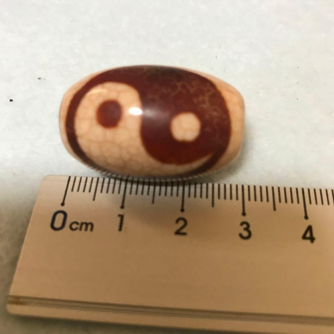 超激レア‼︎ 赤龍紋　樽型　太極天珠