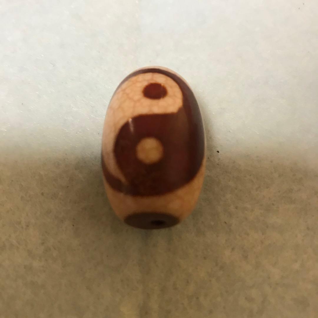 超激レア‼︎ 赤龍紋　樽型　太極天珠