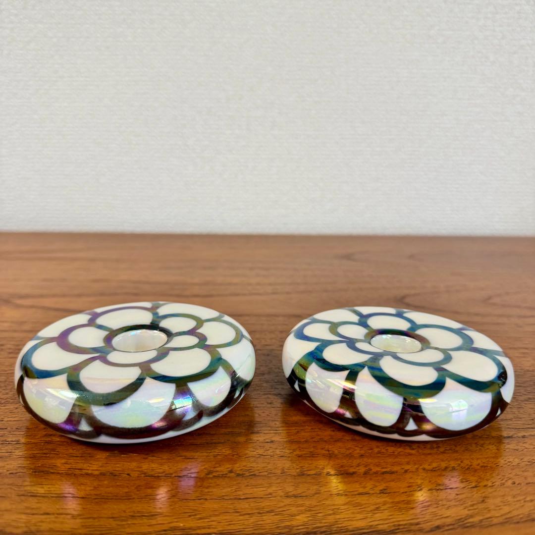 アラビア　ヴィンテージ　キャンドルホルダー　2個セット　GOG ハンドペイント