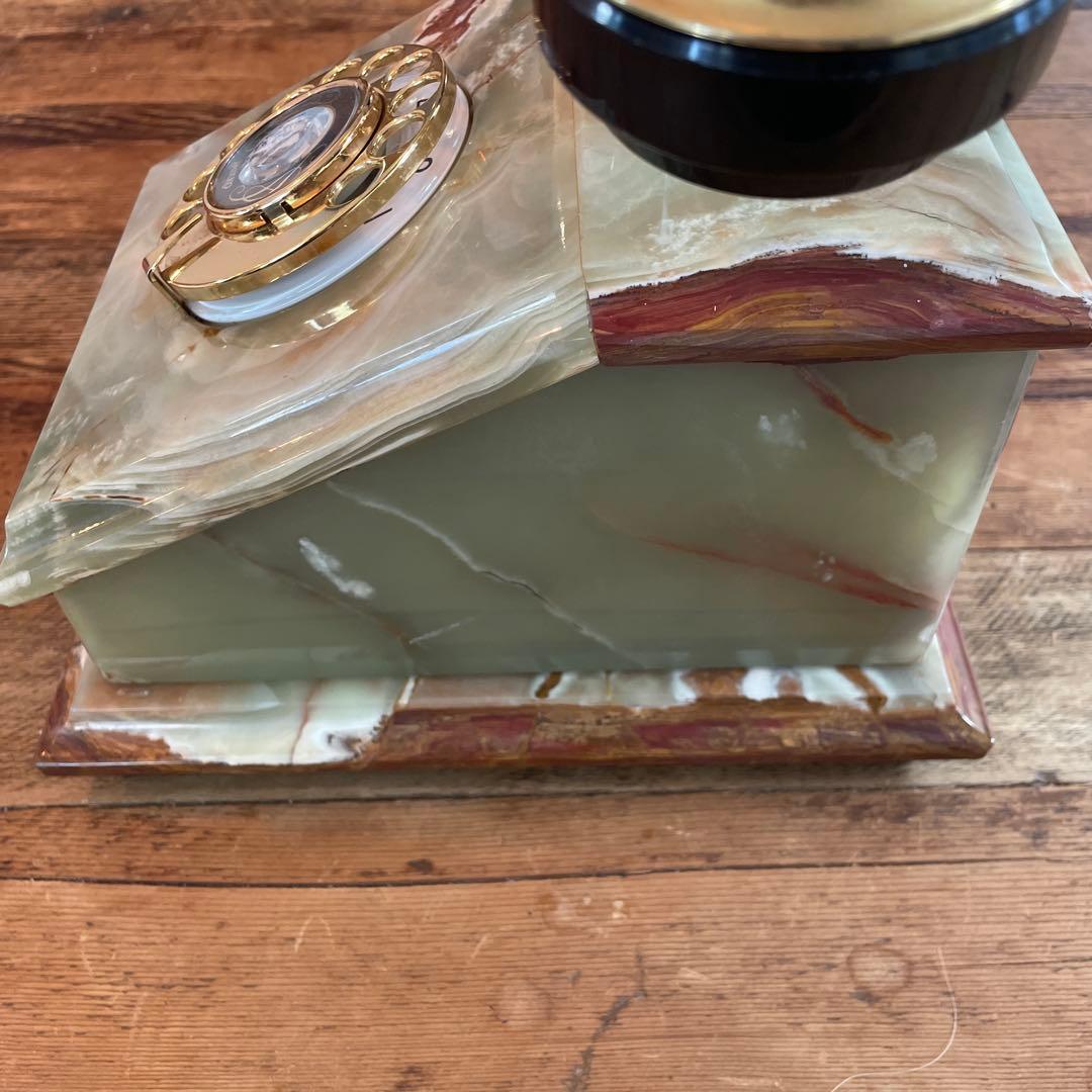 【美品】アンティーク大理石固定電話 1980年7月製 NIKKO 日興電機製作所