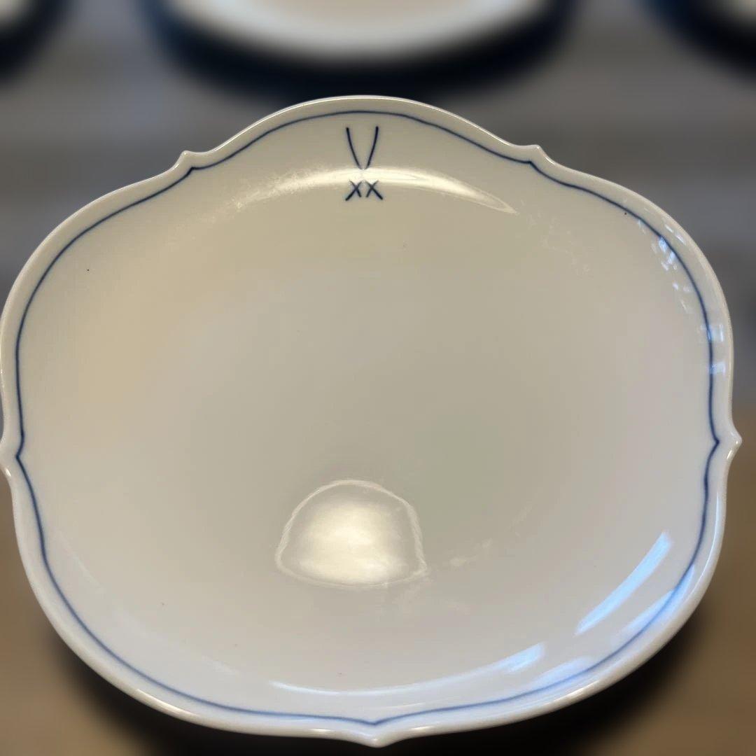 マイセン　双剣　ケーキ、デザート、サラダ皿　6枚セット