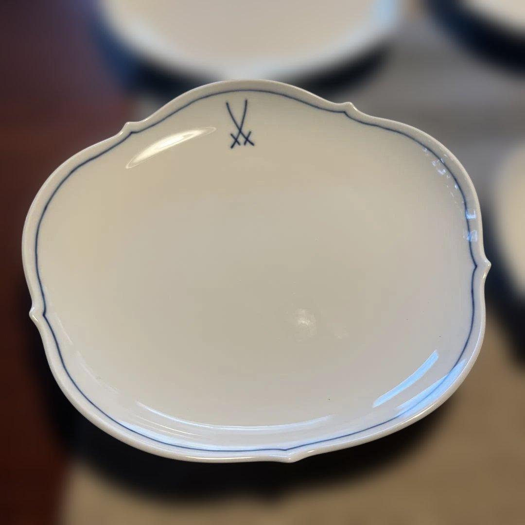 マイセン　双剣　ケーキ、デザート、サラダ皿　6枚セット