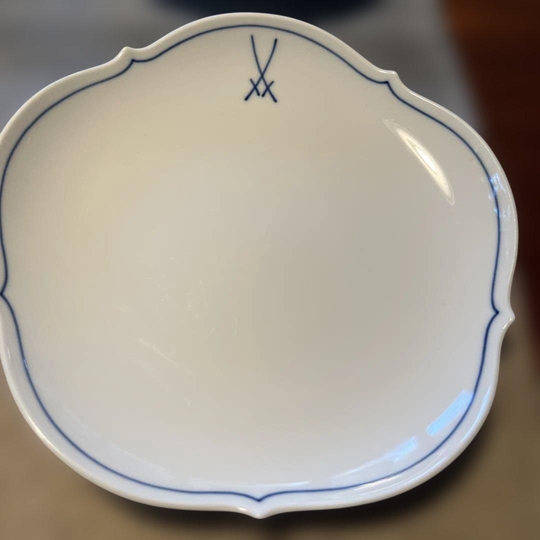 マイセン　双剣　ケーキ、デザート、サラダ皿　6枚セット