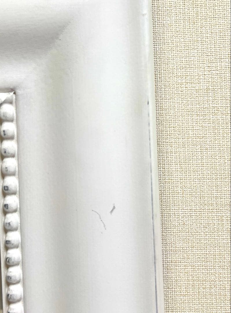 アンティーク加工★57cm 縦掛け横掛け両用 フレンチ風面取りミラー★シャビー