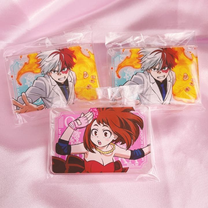 ヒロアカ 5周年 クリアバッジ コレクション 缶バッジ 轟焦凍 麗日お茶