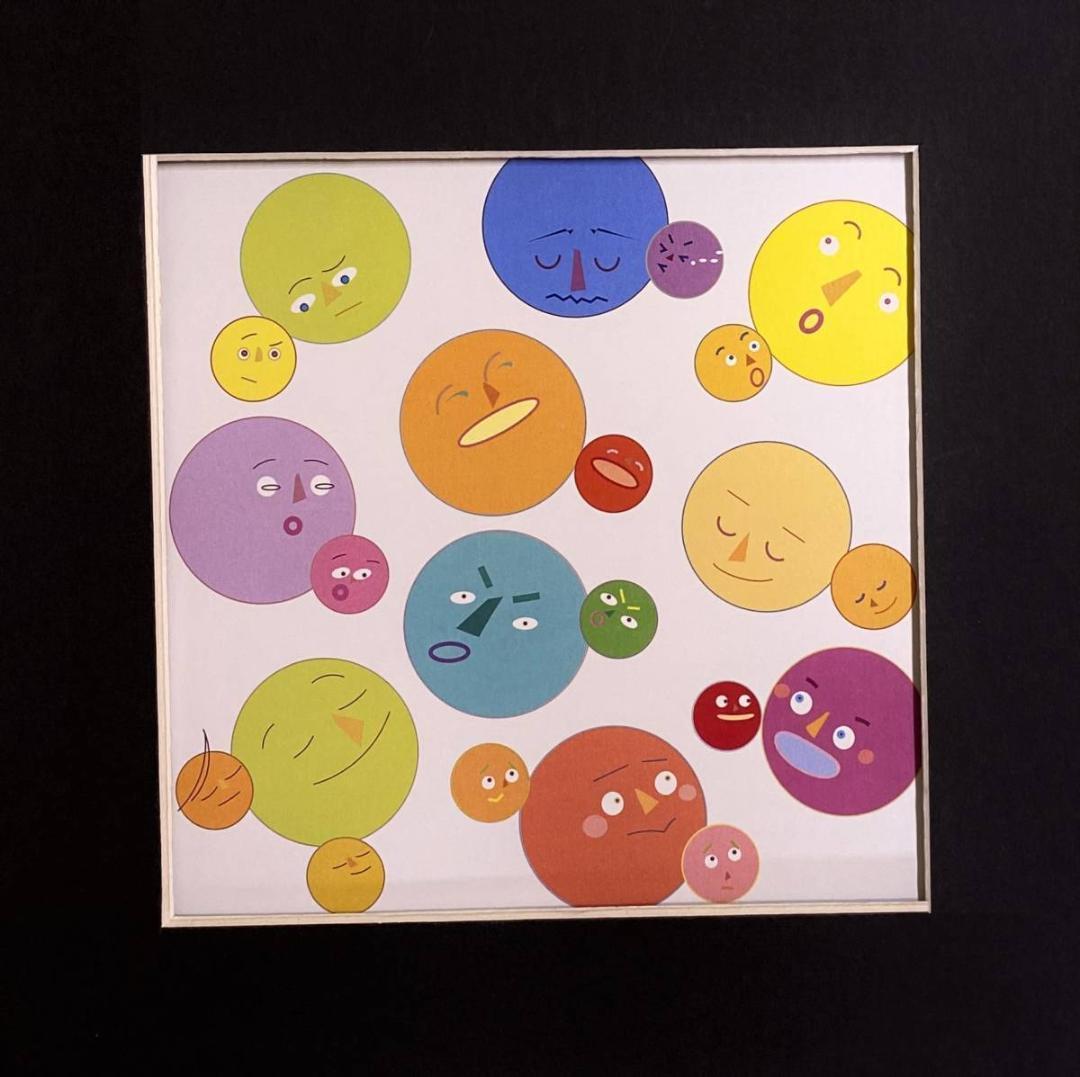 廣田尚子、【僕の母の心】、希少な額装用画集より、新品額装付