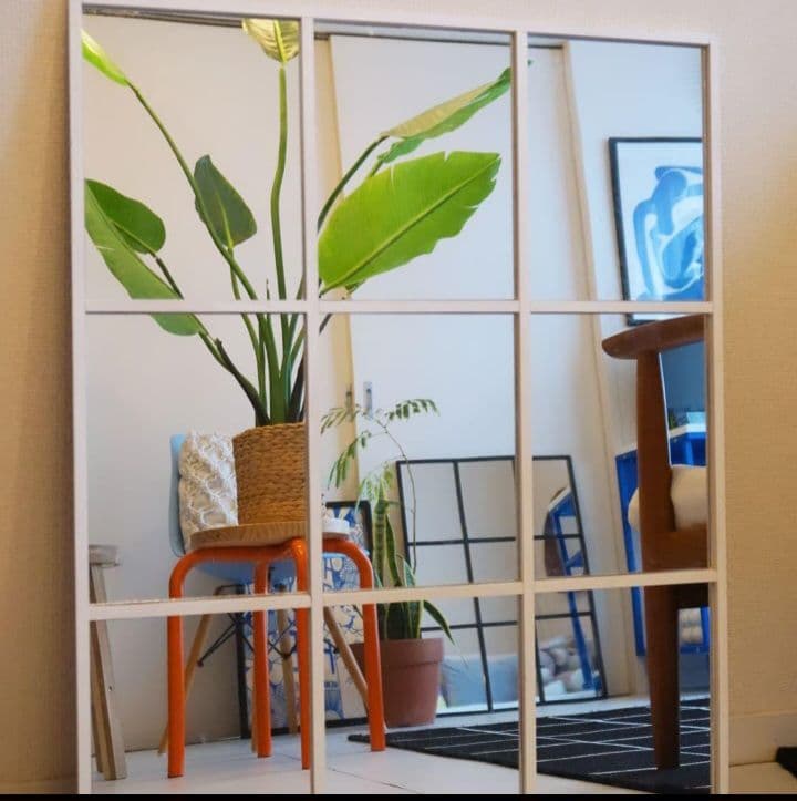 壁掛け鏡 格子　9枚ミラー　格子デザイン