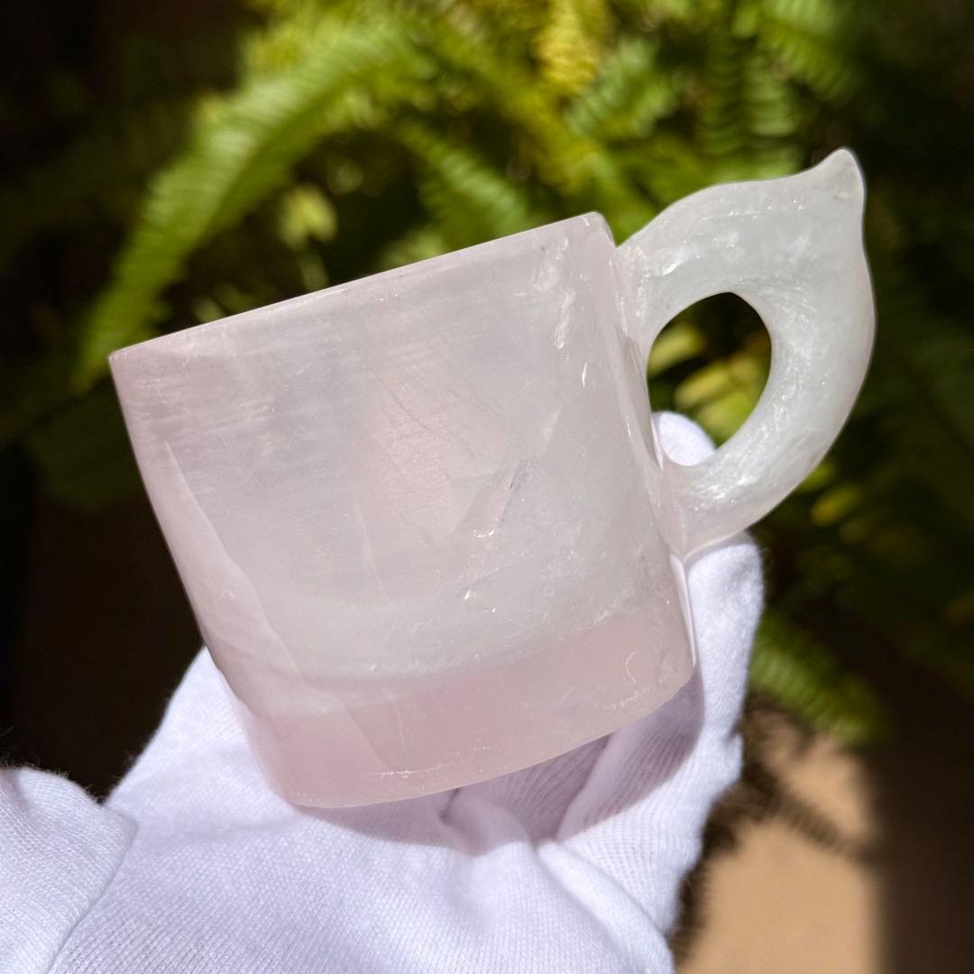 ローズクォーツ マグカップ 手彫り ブラジル産 天然石 - メルカリ
