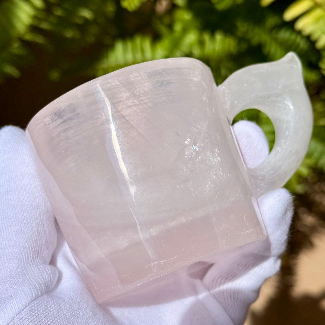 ローズクォーツ マグカップ 手彫り ブラジル産 天然石 - メルカリ
