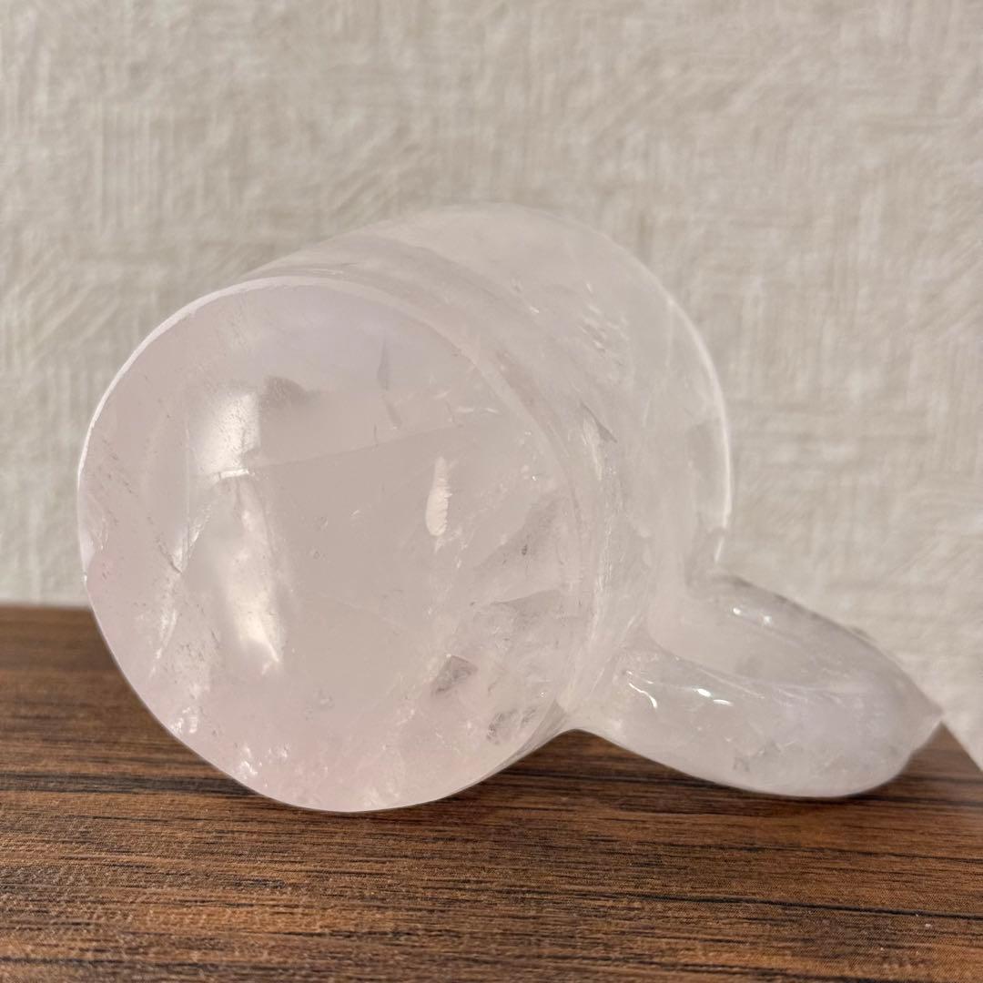 ローズクォーツ マグカップ 手彫り ブラジル産 天然石 - メルカリ