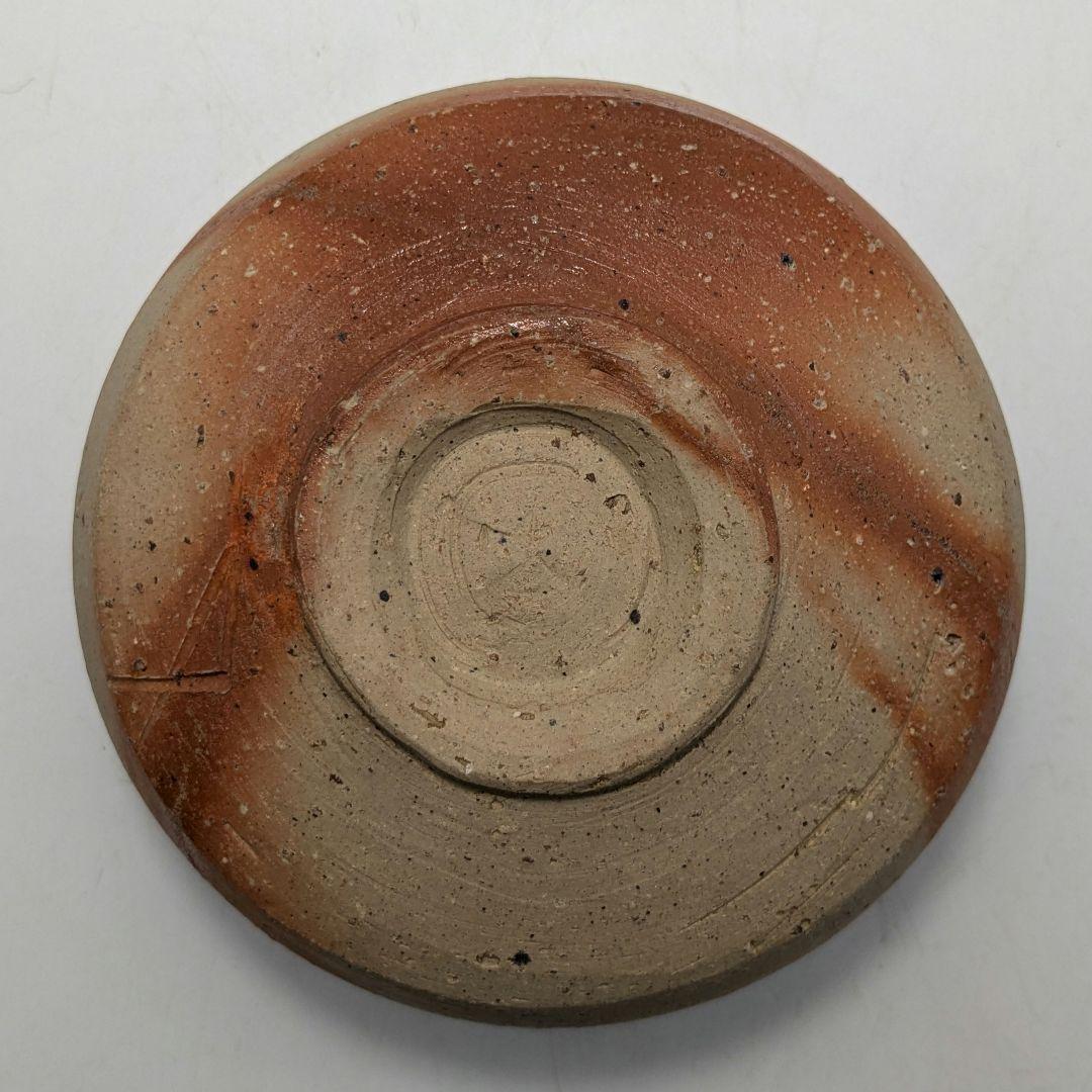 初代森陶岳 備前焼 緋襷茶盌 合箱合布 折松葉印 抹茶碗 抹茶茶碗