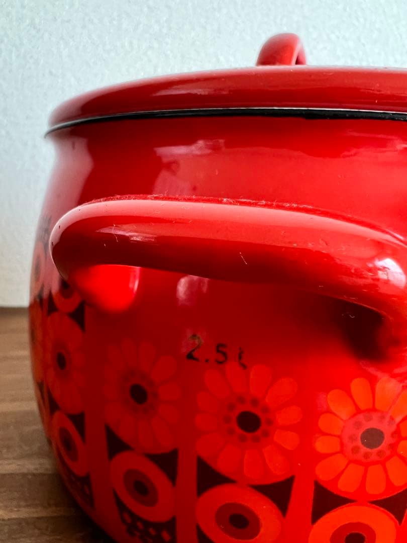 北欧ヴィンテージ　ARABIA/FINEL フィネル　ホーロー鍋