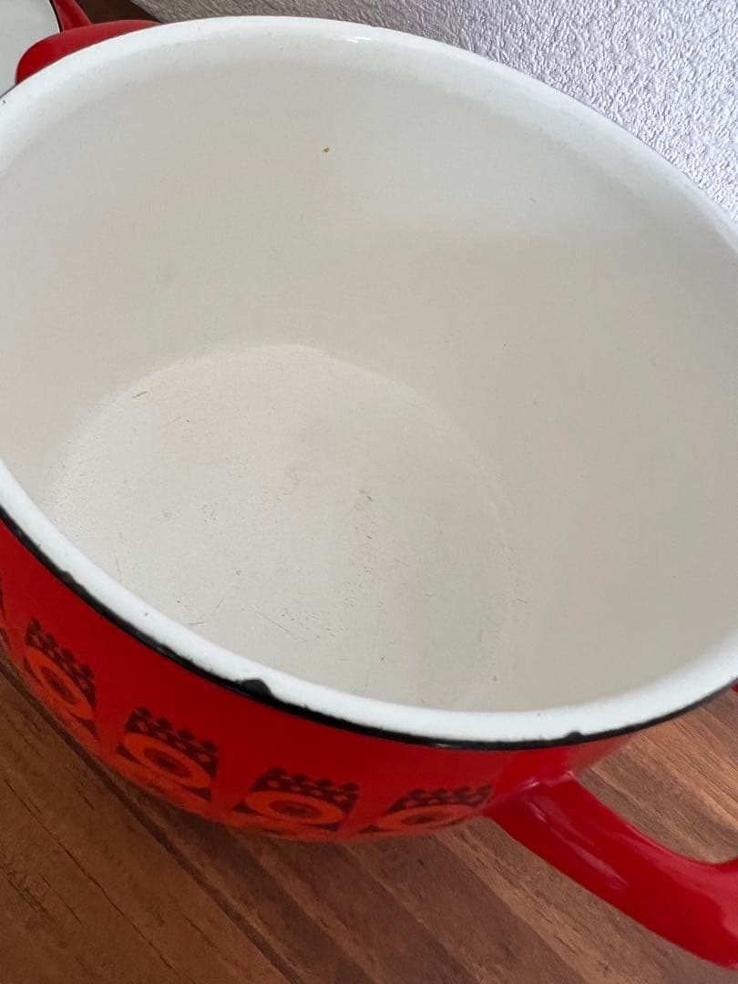 北欧ヴィンテージ　ARABIA/FINEL フィネル　ホーロー鍋