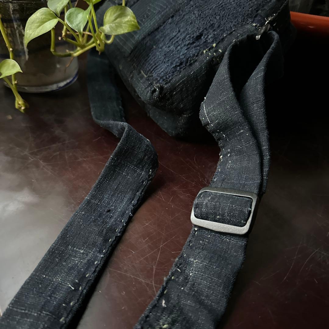 両面拘り襤褸ショルダー/藍染