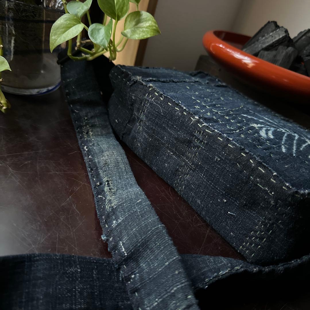 両面拘り襤褸ショルダー/藍染