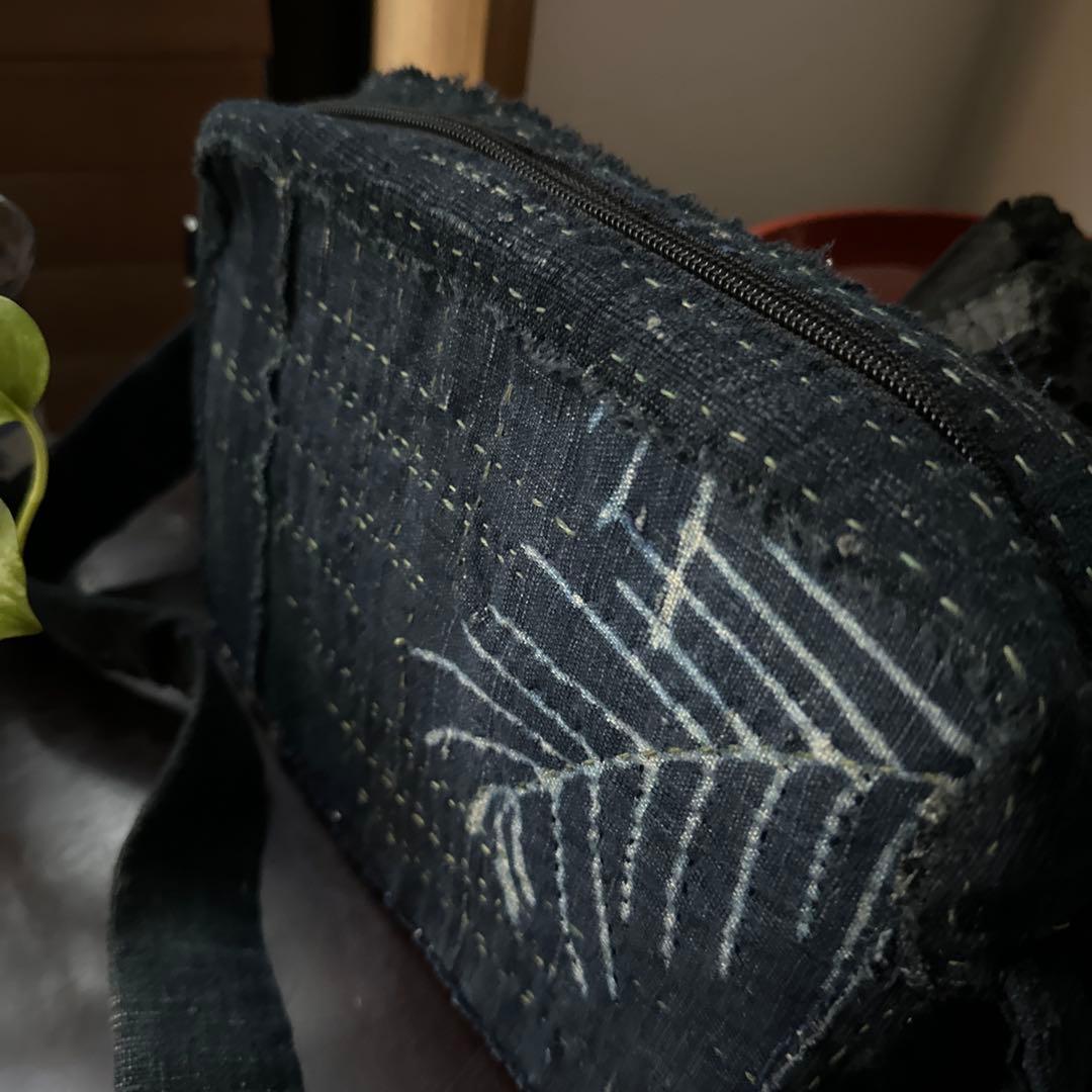 両面拘り襤褸ショルダー/藍染