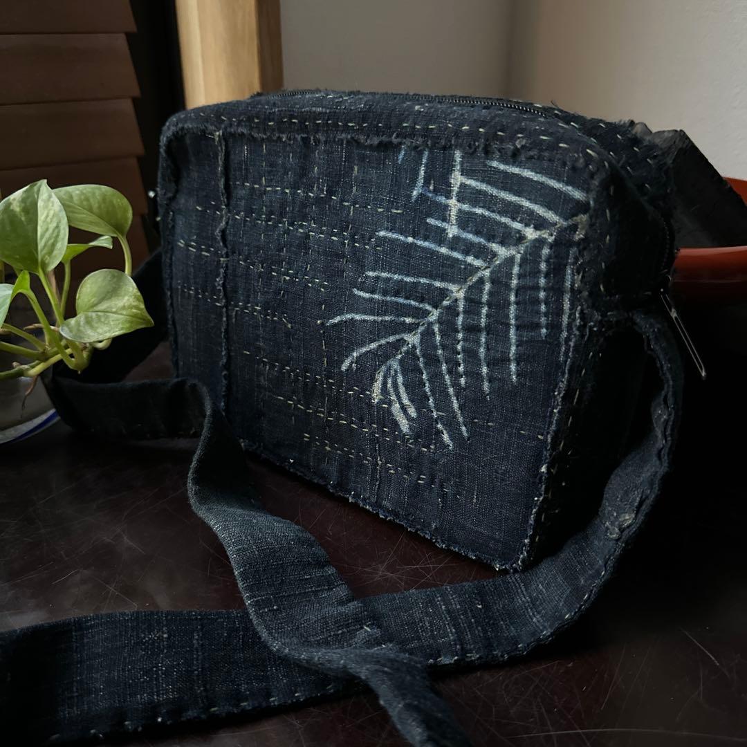 両面拘り襤褸ショルダー/藍染