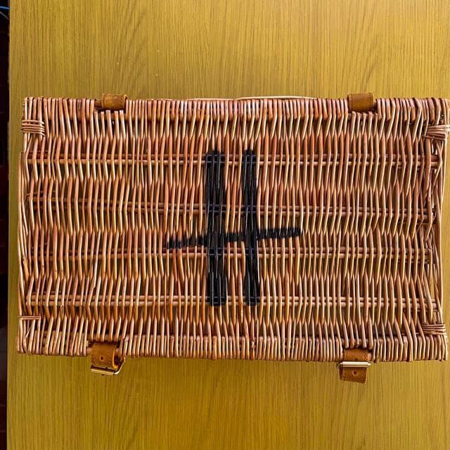 英国 ハロッズ Harrods ハンパーバスケット ピクニック 43x27x16