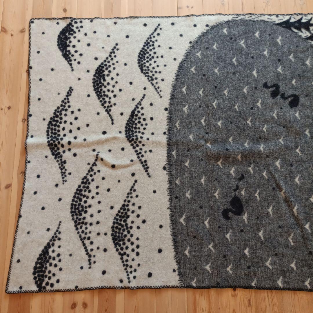 最終お値下KLIPPAN ウールブランケット ネイビー