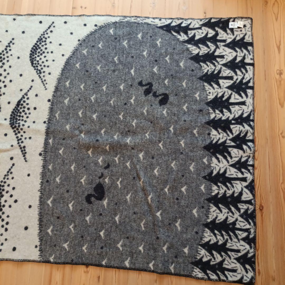 最終お値下KLIPPAN ウールブランケット ネイビー