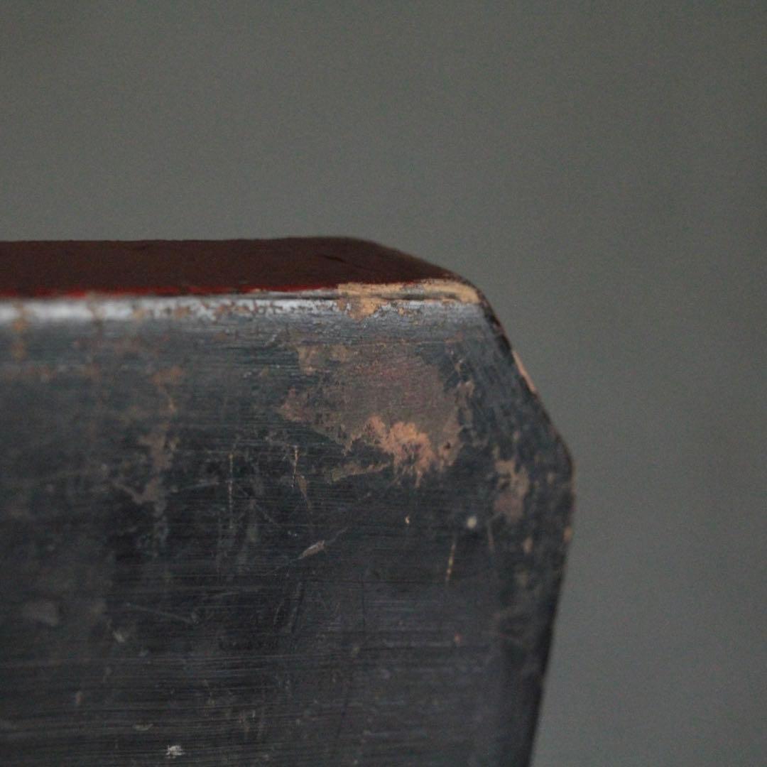 隅切 折敷 朱塗り 盆 No.3 古美術 古道具 アンティーク 折敷盆