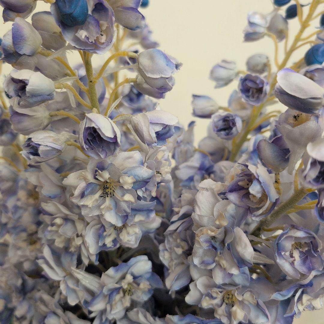 【エミリオ・ロバ】 特大 アーティフィシャルフラワー 花器付き【デルフィニウム】