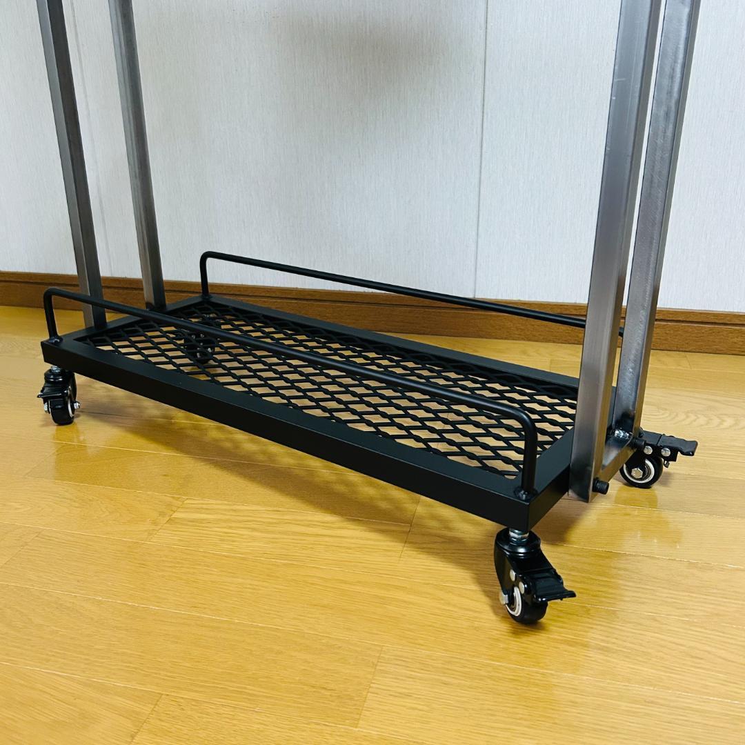 スチールバーカート　ウイスキーラック　 3段　 ブラック　アイアン家具