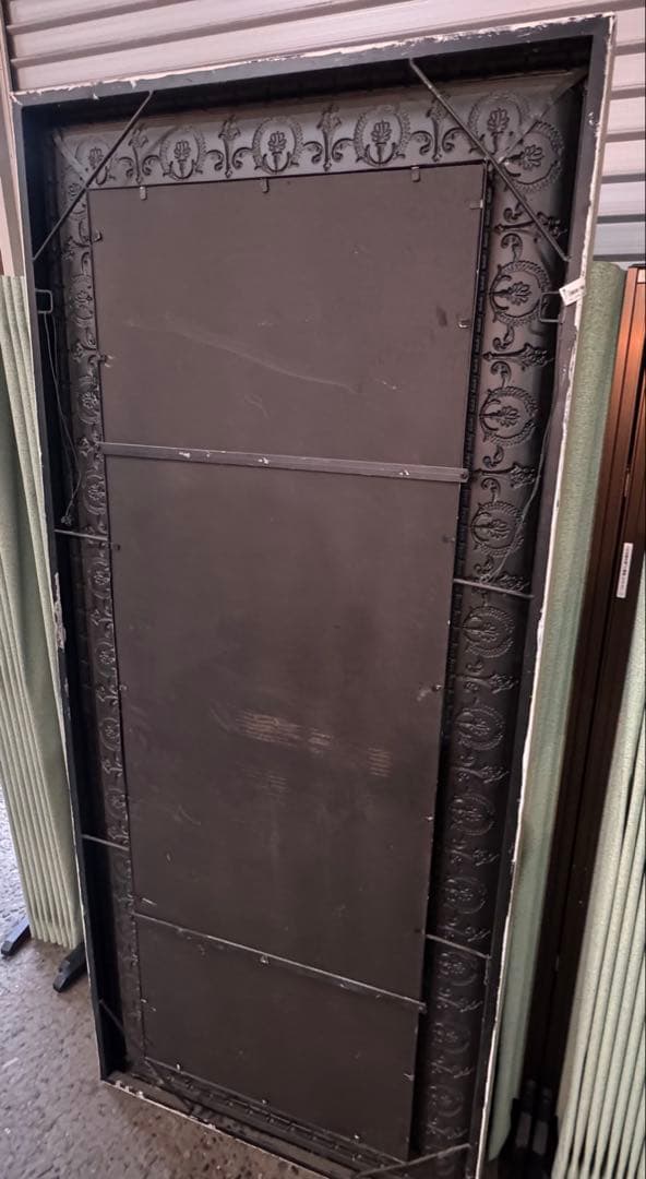 アンティーク 特大ミラー ビンテージ調 アイアン装飾 姿見