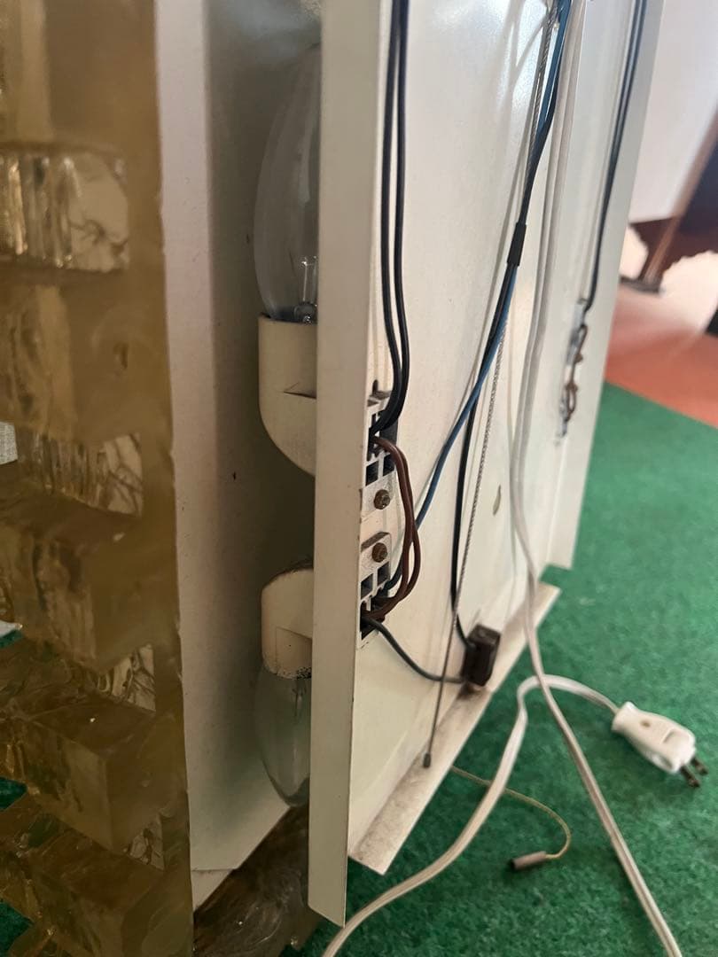 【O-1511】鏡 ミラー ライト付 女優ミラー 壁掛け ウォールミラー