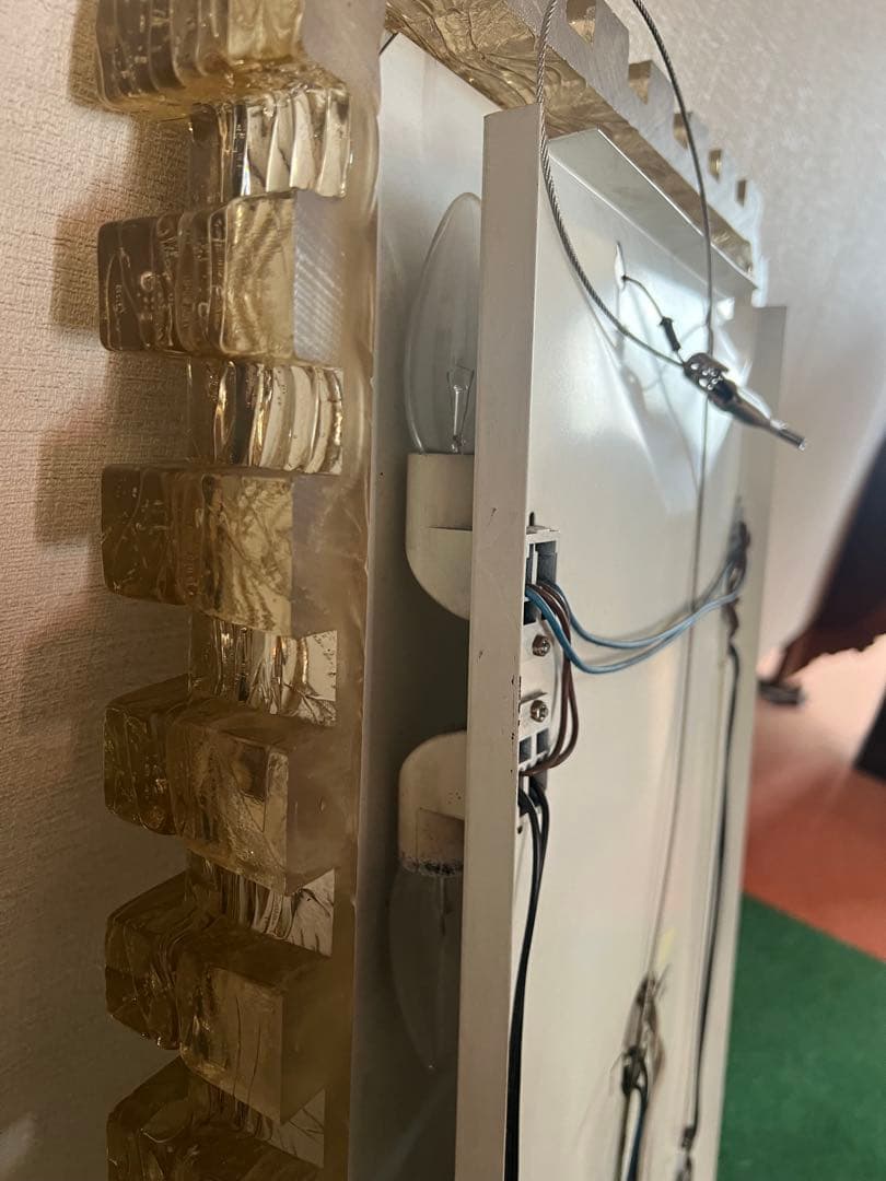 【O-1511】鏡 ミラー ライト付 女優ミラー 壁掛け ウォールミラー