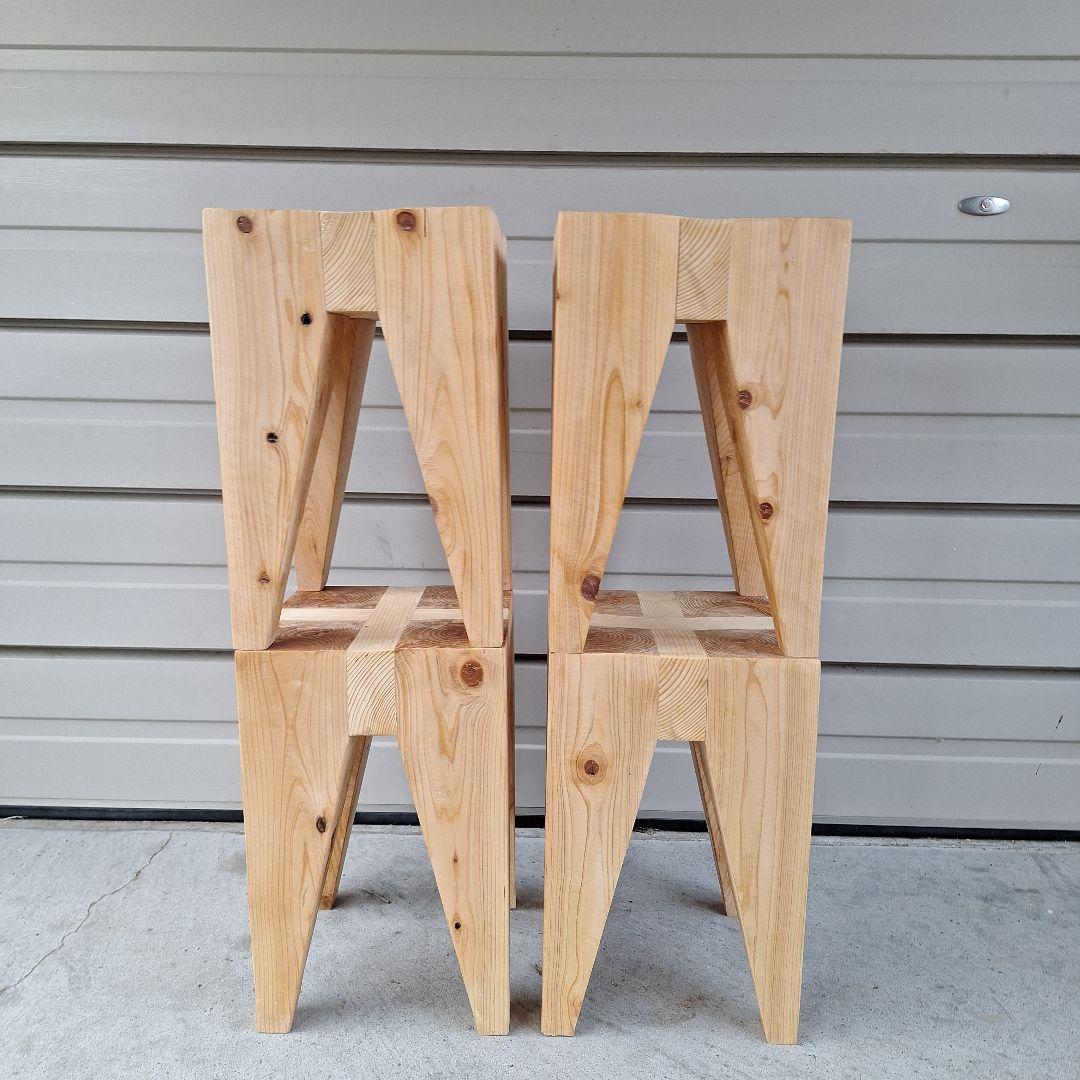 無垢スツール 　4脚セット