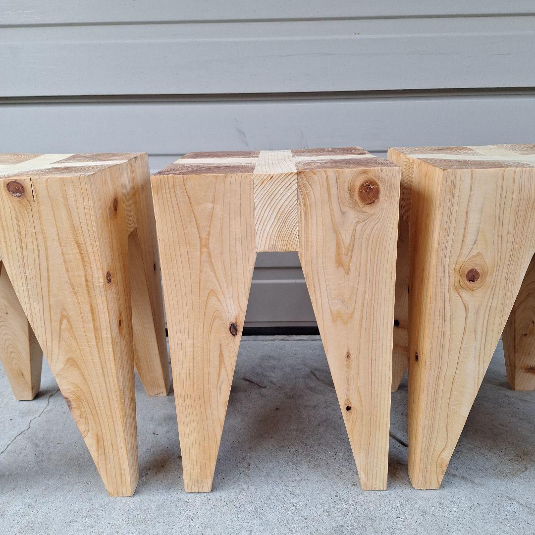 無垢スツール 　4脚セット