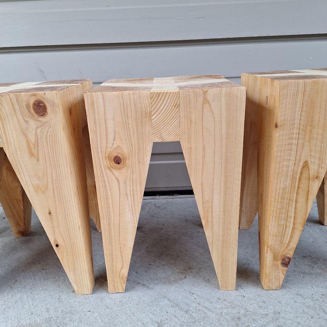 無垢スツール 　4脚セット