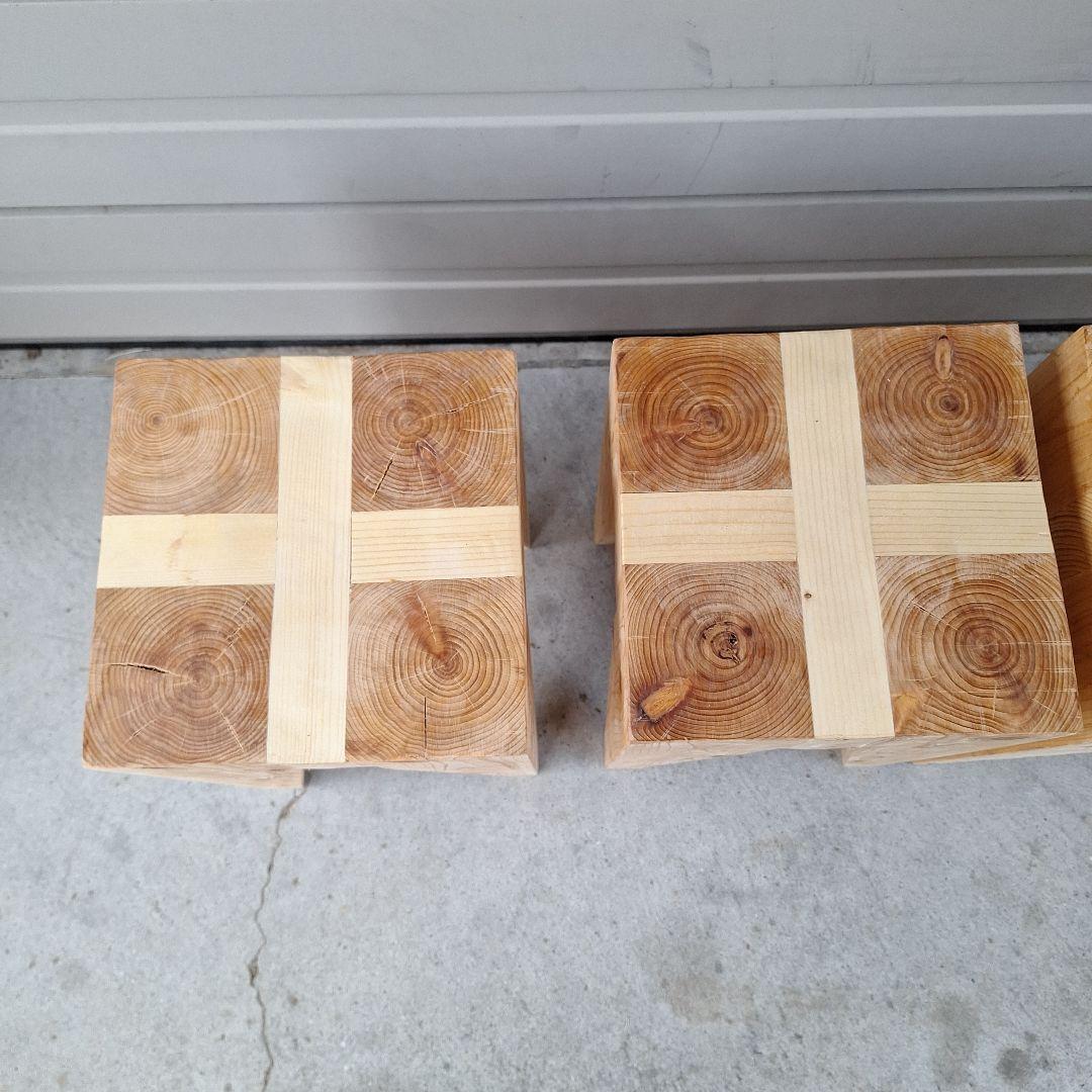 無垢スツール 　4脚セット