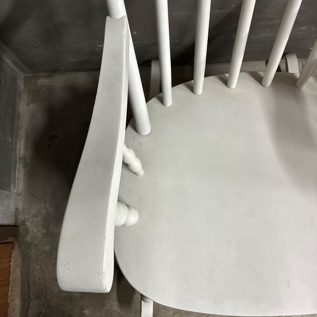 アンティーク ASAHI KYOUHAN ロッキングチェア　ホワイト 椅子 イス