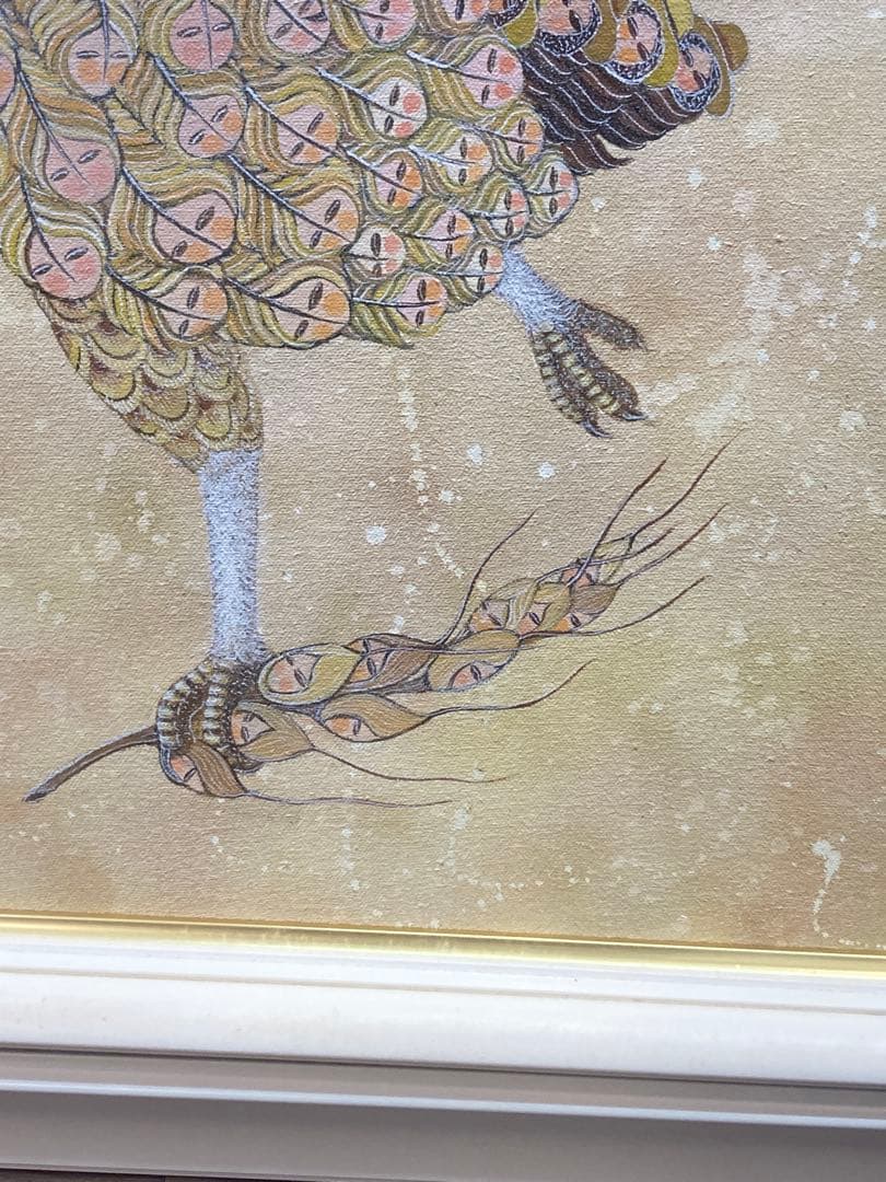 島谷晃 画 アクリル画「宙より」 1992年 肉筆 真作