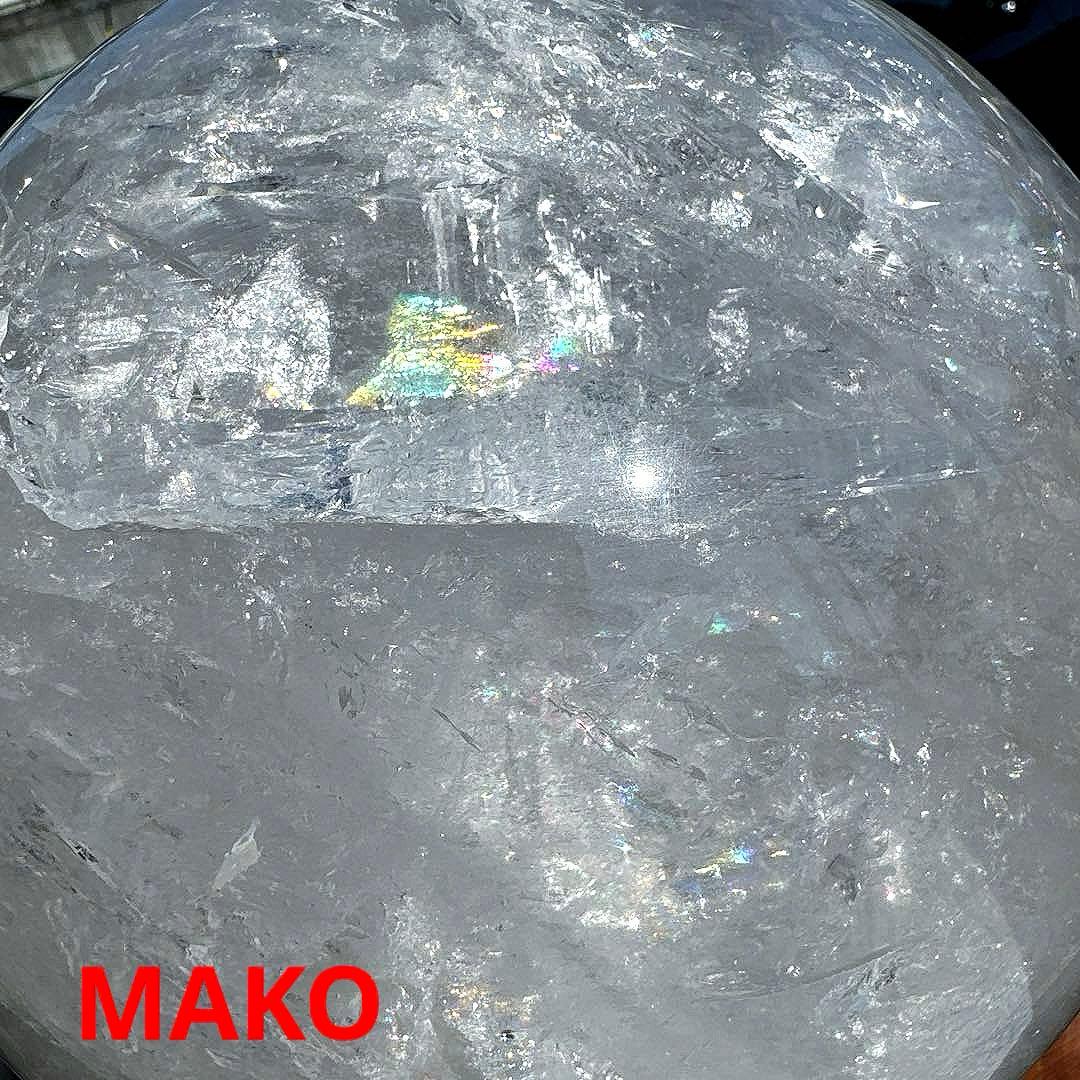 M1800☆水晶丸玉220mm 14.2Kg☆ブラジル・コリント産☆天然石　原石