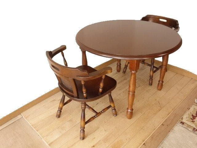 北海道手作り家具　雅　丸テーブル１０００　楢（ナラ）材　勇峰工芸（新）