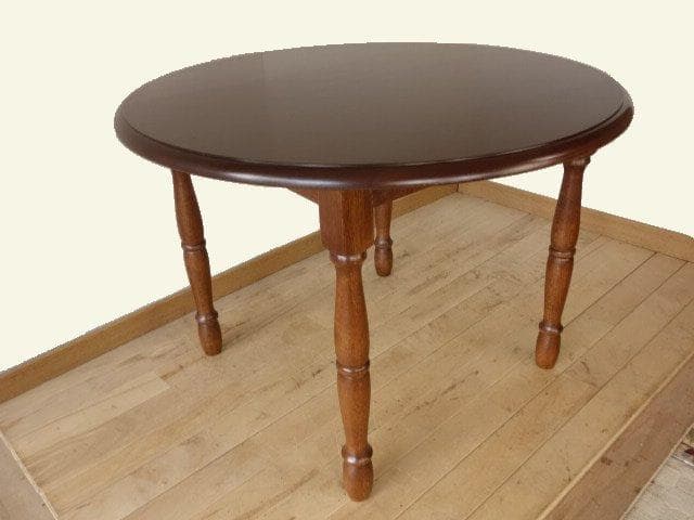 北海道手作り家具　雅　丸テーブル１０００　楢（ナラ）材　勇峰工芸（新）