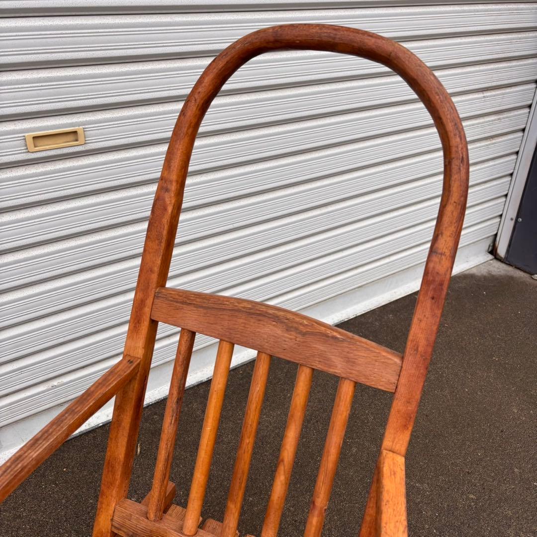 送料込】昭和レトロ 手押しソリ 木製 そり アンティーク インテリア