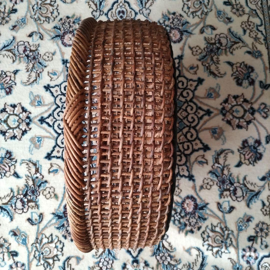 あけび こだし編み 丸型 籠 ランドリーバスケット 大型