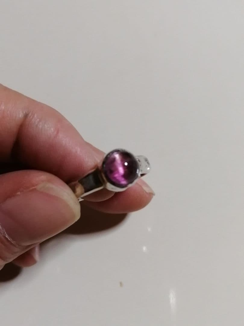 トルマリンキャッツアイのシルバーリング