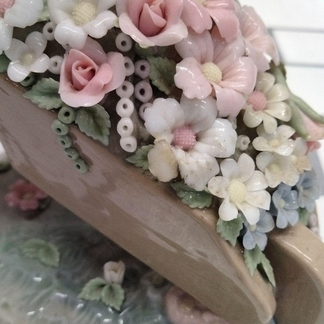 r270 リヤドロ 「花車」1283 少年 花 フィギュリン 置物 - メルカリ