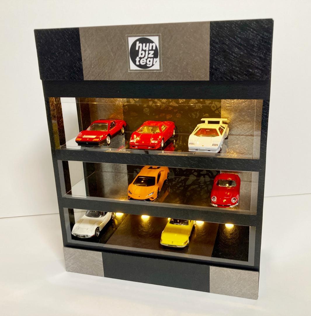 1/64展示15台可能・BK&BS・ディスプレーBOX/LED照明・ネオジオラマ