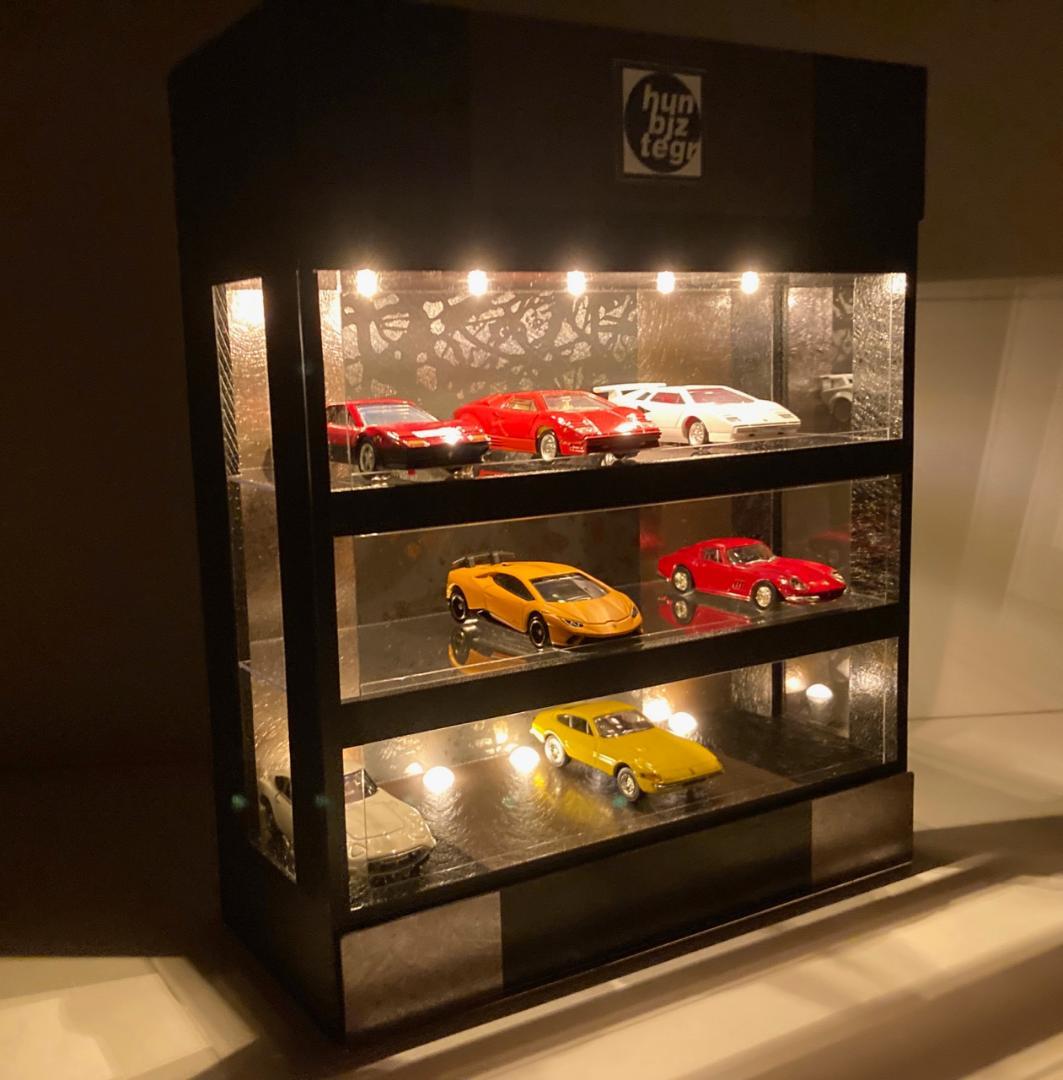 1/64展示15台可能・BK&BS・ディスプレーBOX/LED照明・ネオジオラマ