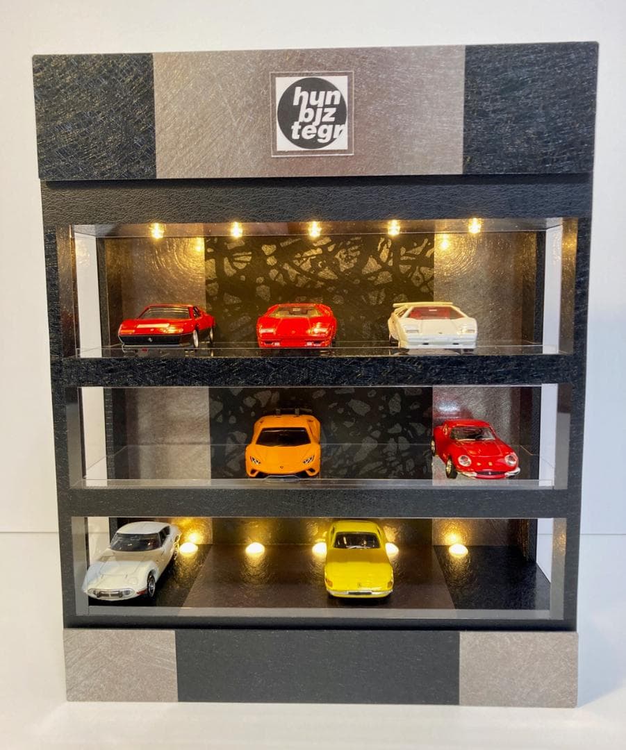 1/64展示15台可能・BK&BS・ディスプレーBOX/LED照明・ネオジオラマ