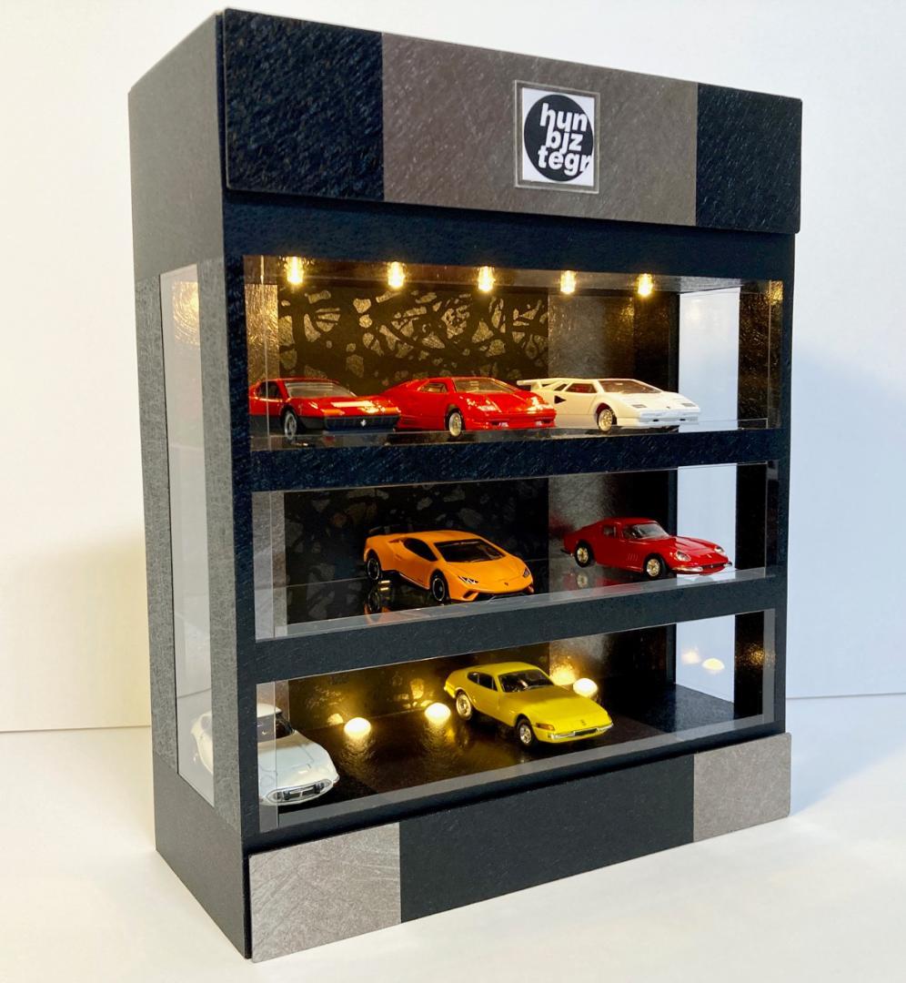 1/64展示15台可能・BK&BS・ディスプレーBOX/LED照明・ネオジオラマ