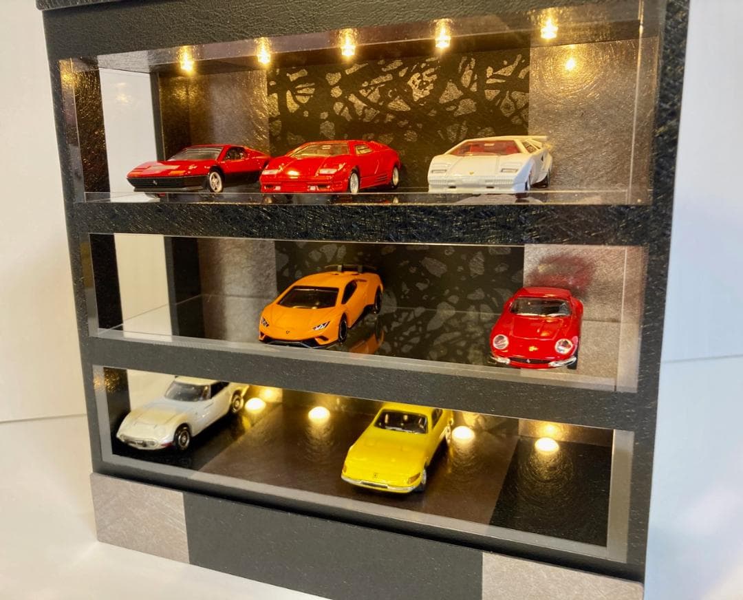 1/64展示15台可能・BK&BS・ディスプレーBOX/LED照明・ネオジオラマ