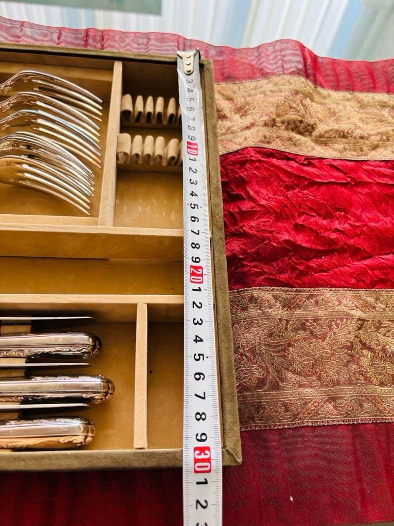 美品 クリストフル マルリー カトラリー　42本6客 オーダーメイド収納ケース付