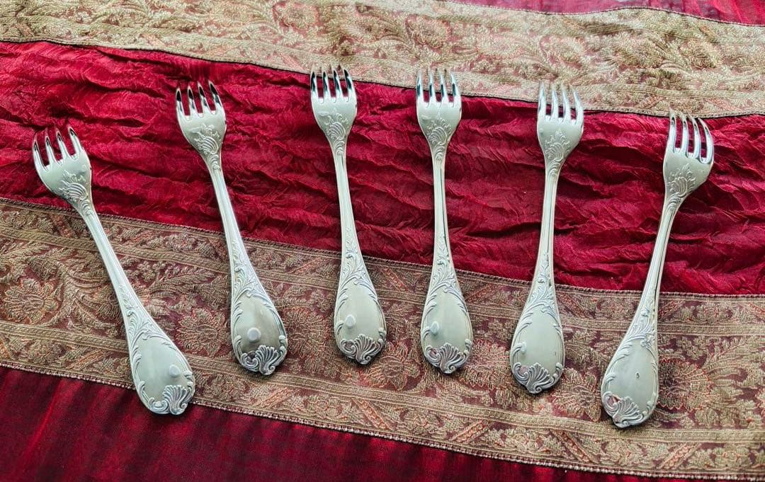 美品 クリストフル マルリー カトラリー　42本6客 オーダーメイド収納ケース付